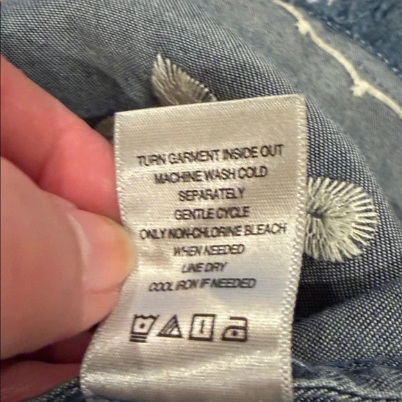 John Mark Allover Embroidered Pullover Top - Plus - Indigo Boho Casual - Picture 8 of 8